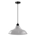White Ceiling Light Shade with Black Holder
