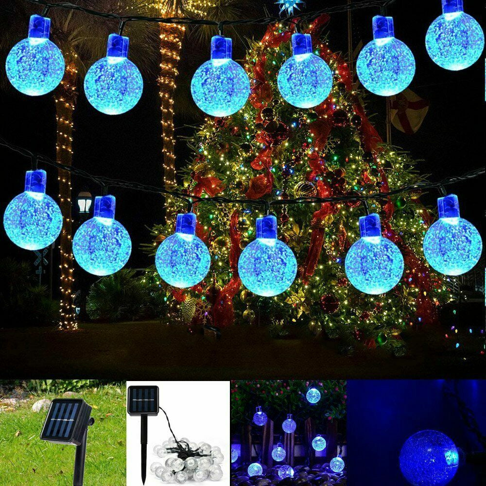 LED Ball Solar Light Party Fairy Outdoor Retro Ball String Lights Patio Garden