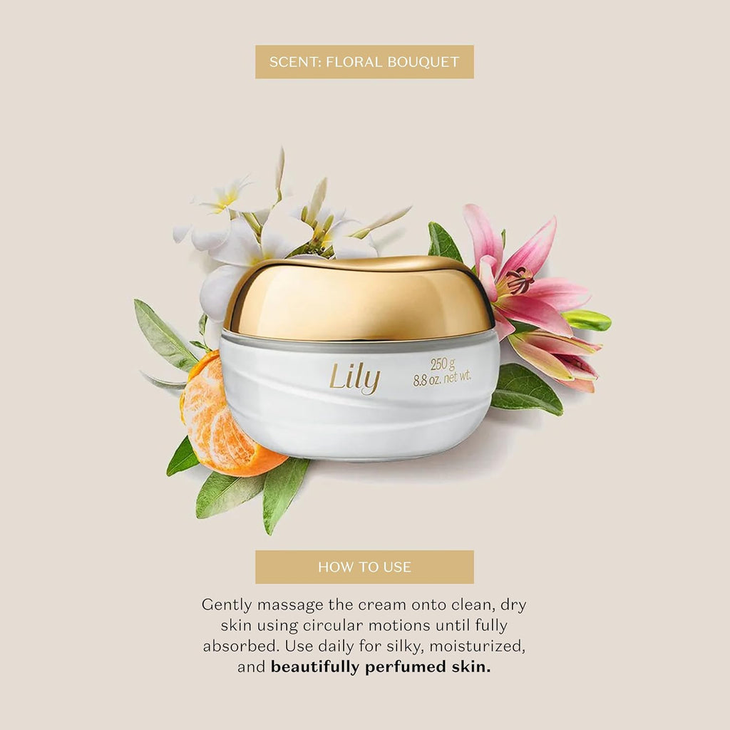 Lily Cream Satin Body Moisturizer [Lily Creme Acetinado Hidratante Corporal] 250G by