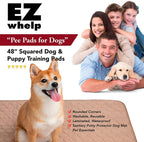 Reusable Dog Pee Pads - Waterproof Training Pads for Dogs, Washable & Sanitary, Rounded Corners, Laminated, Lightweight, and Durable,Pet Essentials for Puppy Training and Whelping - 17" X 20"