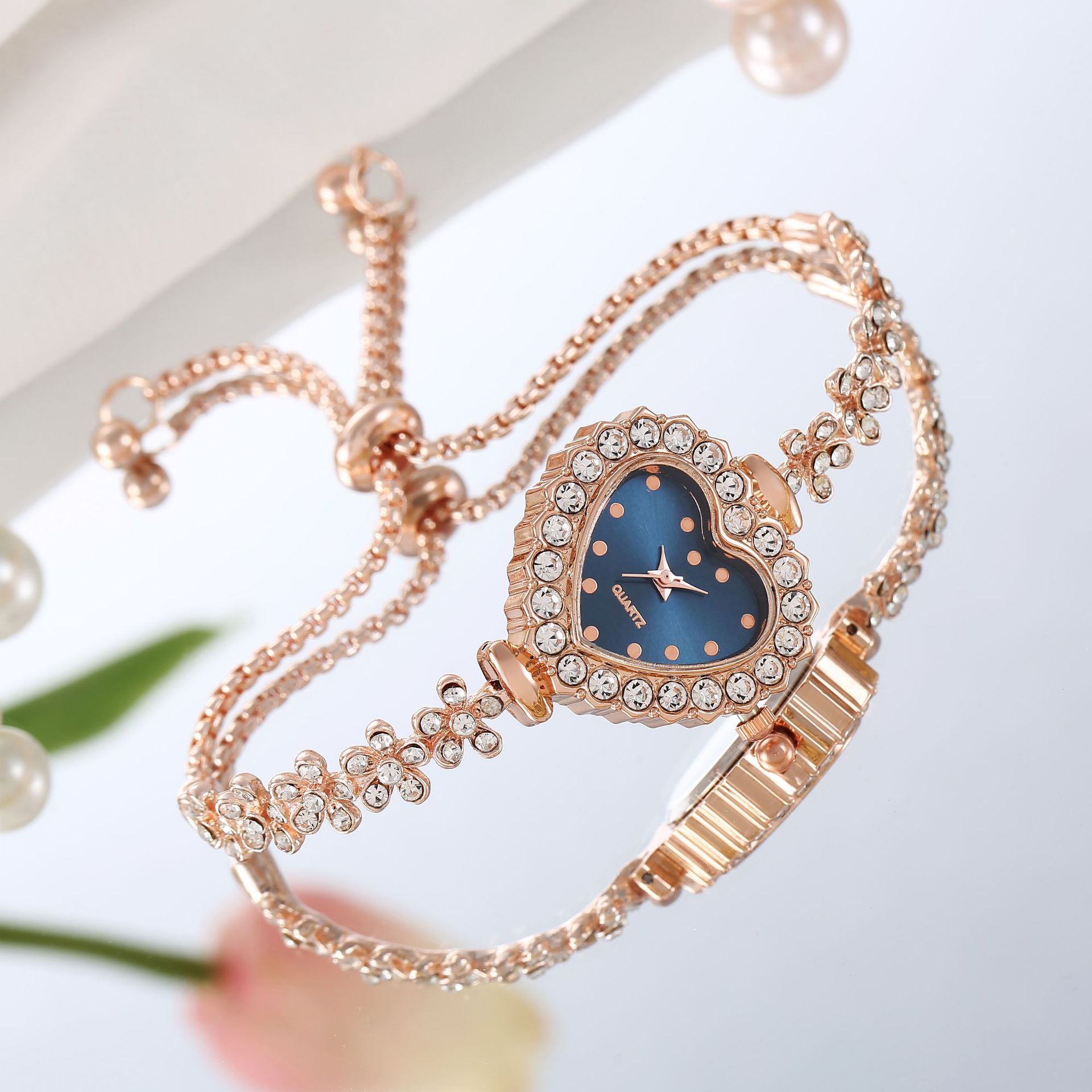Diamond Flower Chain Women's Watch