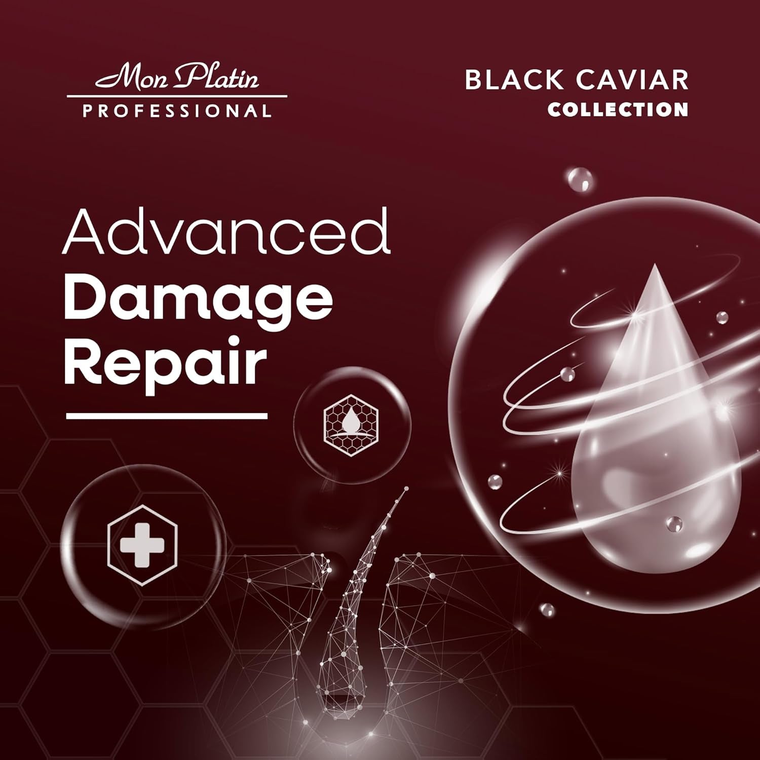 Black Caviar Hair Mask with Natural Silk Protein for Dry, Colored Hair, Enriched with Black Caviar, Hair Mask for Damaged Hair, Deep Conditioning Hair Mask, Sls/Salt Free 100ML