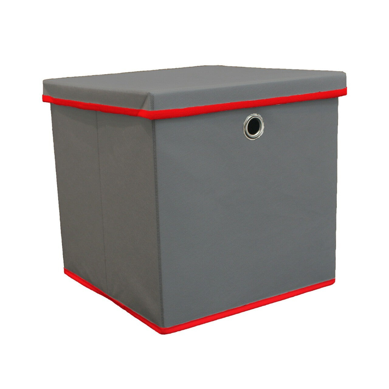 Foldable Grey Fabric Storage Boxes with Lids Storage Cube Toy Box Storage Basket