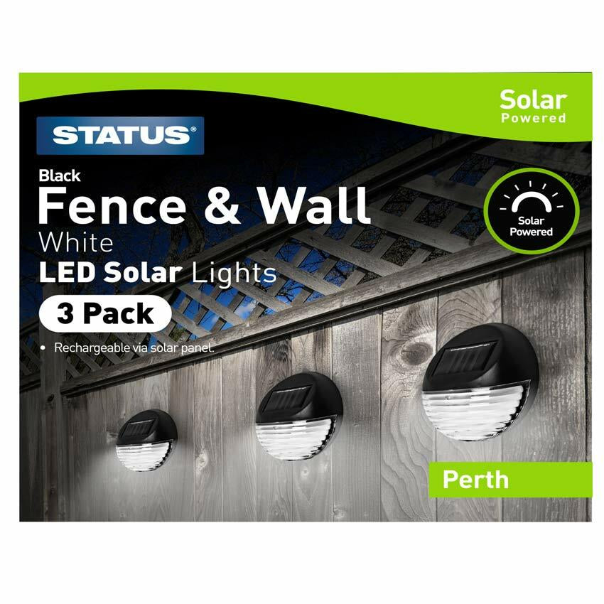 3 X Solar Led Step Fence Wall Path Lights Outdoor Garden Lights Waterproof Auto