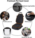 Dog Car Seat Cover for Cars Suvs Trucks, Thicked 600D Oxford Heavy Duty Waterproof Front Car Seat Covers for Dogs Durable Nonslip Padded Pet Car Seat Protector with Side Flaps, 2 Pack