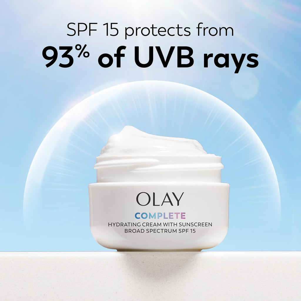 Face Moisturizer by  Complete All Day UV Moisture Cream, SPF 15, Normal Skin, 2 Ounce (Pack of 3)