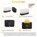 180Ml Air Diffuse Essential Oil Humidifier,  Aroma Mist Diffuser with Fire 7 Color Change LED Light for Office Room