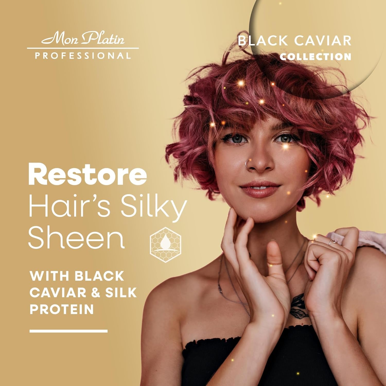 Black Caviar Hair Mask with Natural Silk Protein for Dry, Colored Hair, Enriched with Black Caviar, Hair Mask for Damaged Hair, Deep Conditioning Hair Mask, Sls/Salt Free 100ML