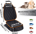 Dog Car Seat Cover for Cars Suvs Trucks, Thicked 600D Oxford Heavy Duty Waterproof Front Car Seat Covers for Dogs Durable Nonslip Padded Pet Car Seat Protector with Side Flaps, 2 Pack