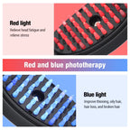 Electric Spray Massage Comb,Scalp Massager,Micro Current Head Meridian Massager anti Hair Loss Physiotherapy Apparatus Red and Blue Light Nourishing Scalp