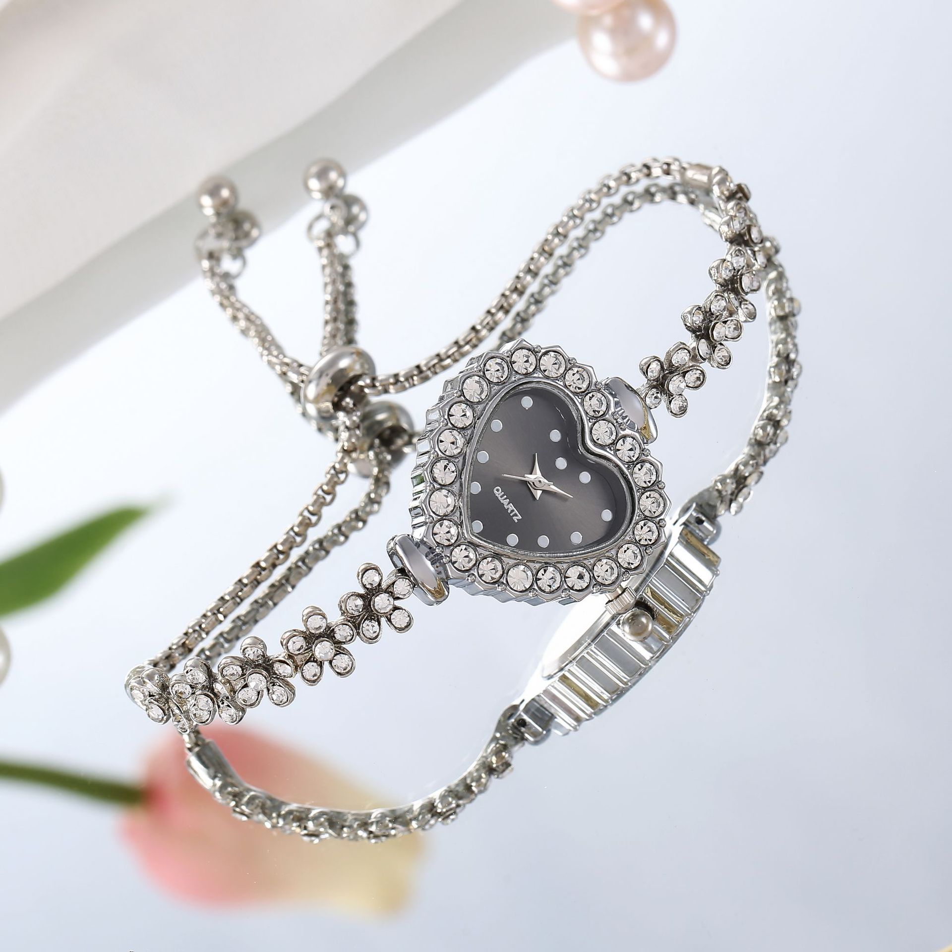 Diamond Flower Chain Women's Watch