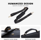 Computer Bag Laptop Bag for Women Cute PU Laptop Messenger Bag for Work College,Black