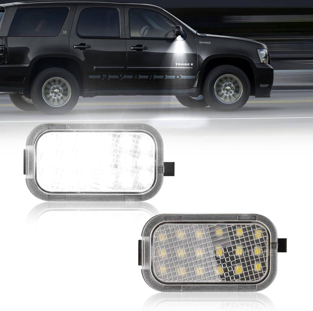 2X LED Side Mirror Puddle Lights for 07-14 Yukon Sierra Tahoe Avalanche Escalade