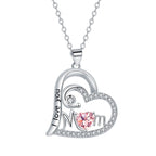 Mom Heart Pendant Necklace