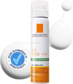 La Roche-Posay Anthelios Invisible Fresh Mist Sunscreen SPF50, Anti-Shine Spray for Oily Skin, Broad Spectrum UVA UVB Protection, Infrared Pollution Shield, Water Resistant, On-The-Go, 75Ml