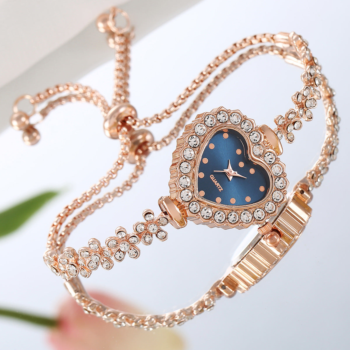 Diamond Flower Chain Women's Watch