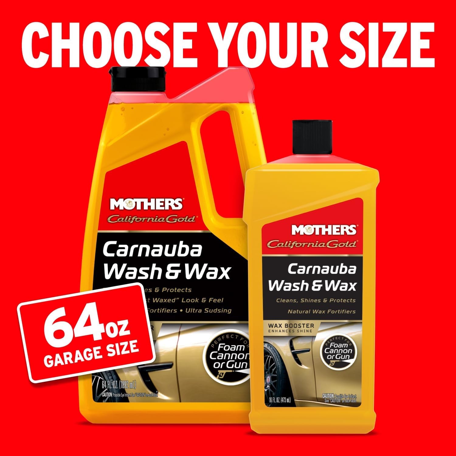 MO-05674 California Gold Carnauba Wash and Wax Car Shampoo, 64 Oz.