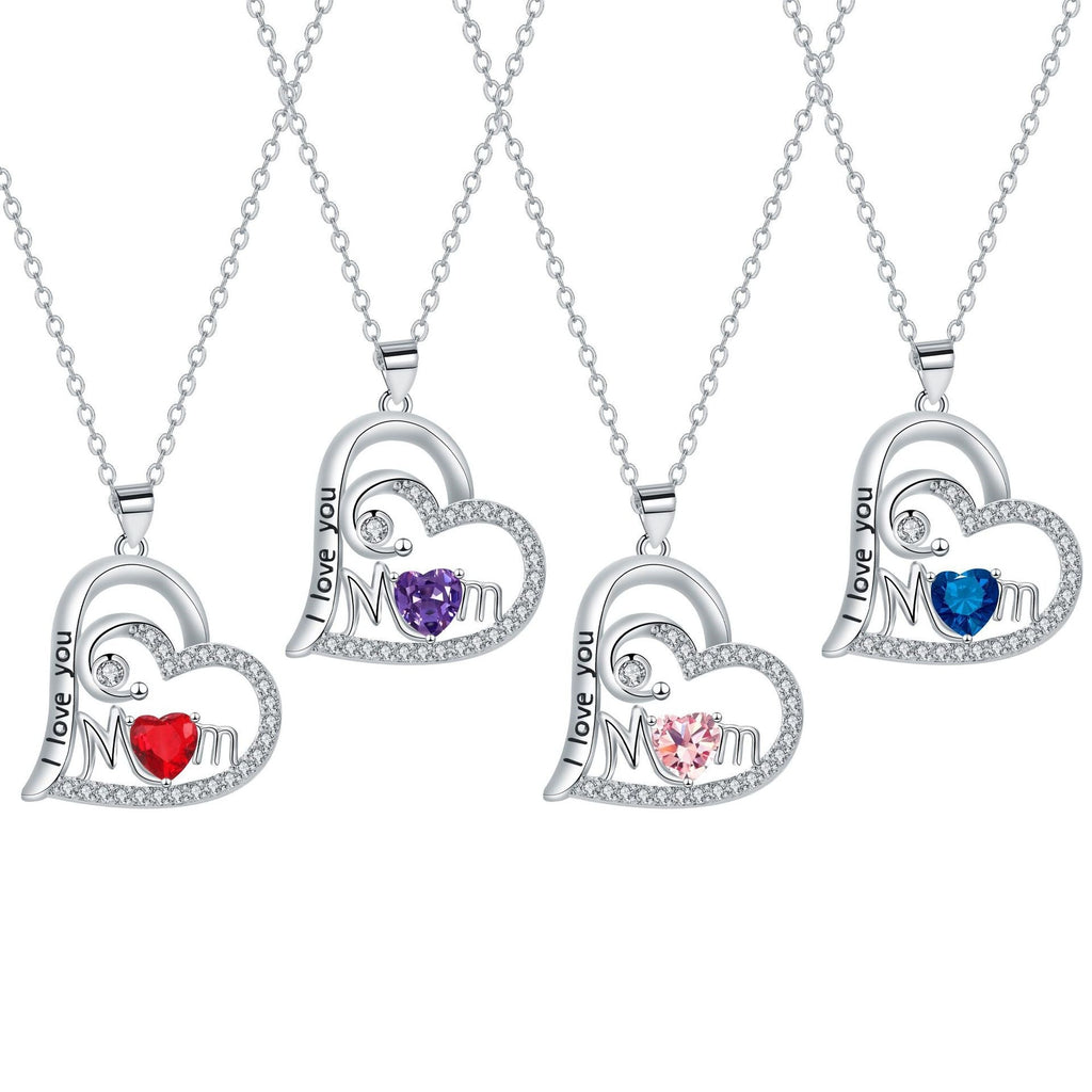 Mom Heart Pendant Necklace
