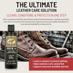 Bick 4 Leather Conditioner 8 Oz - Best since 1882 - Cleaner & Conditioner - Restore Polish & Protect All Smooth Finished Leathers