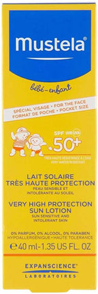 Very High Protection SPF 50+ Sun Lotion for the Face, 40 Ml