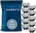 Razor Blades Men, Pack of 10 Razor Blade Refills with Precision Trimmer, 5 Anti-Friction Blades, Suitable for Mailbox
