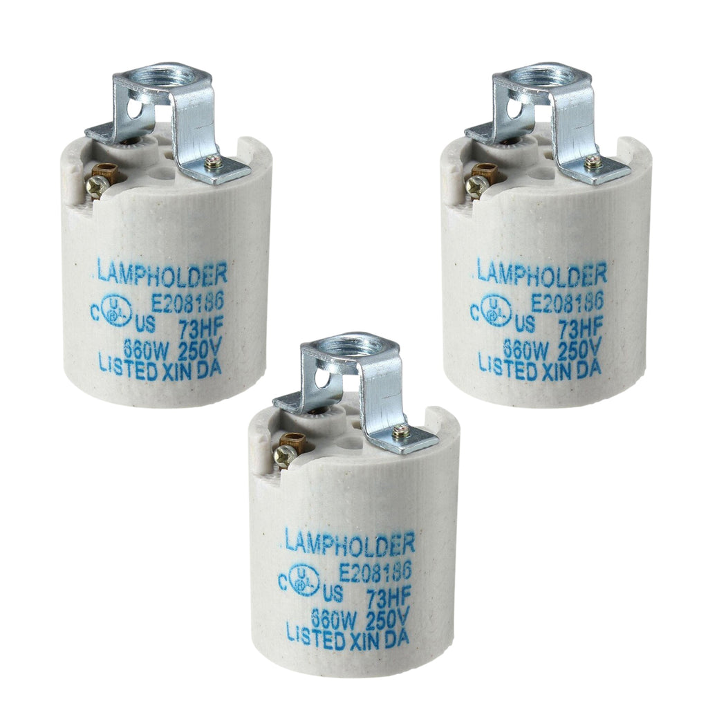 White Ceramic E27 Pendant Lamp Holder