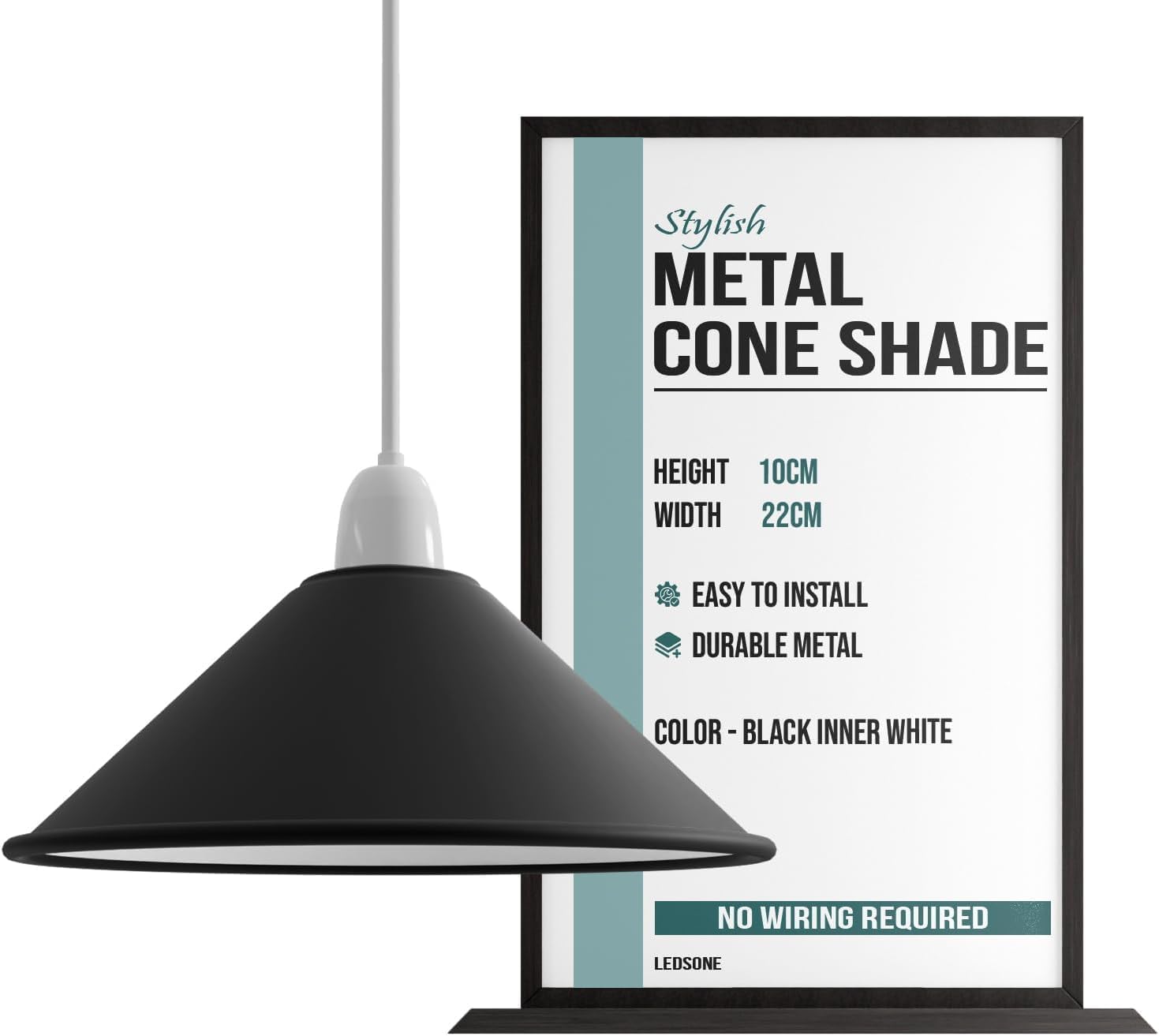 Modern Ceiling Pendant Light Shades Black Colour Lamp Shades Easy Fit New~1103