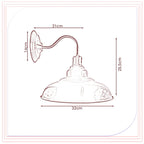 Yellow Industrial Metal Wall Light
