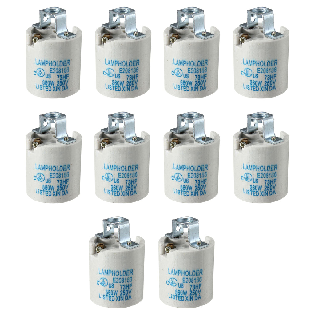 White Ceramic E27 Pendant Lamp Holder