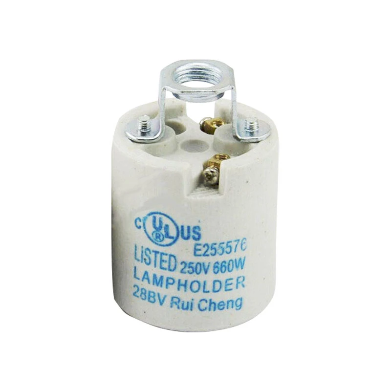 White Ceramic E27 Pendant Lamp Holder