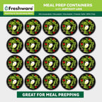 Meal Prep Containers [21 Pack] Bowls with Lids, Food Storage Bento Box, Plastic, 21-Pack