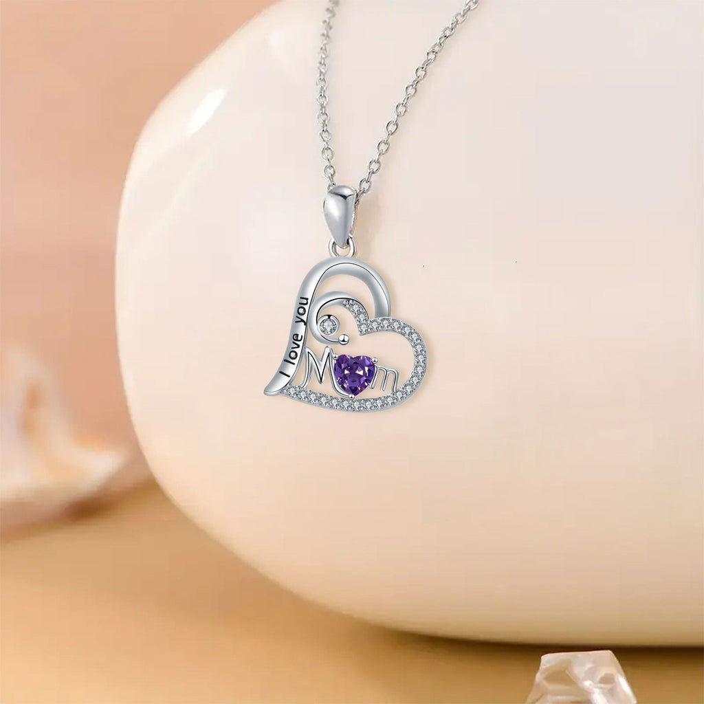 Mom Heart Pendant Necklace