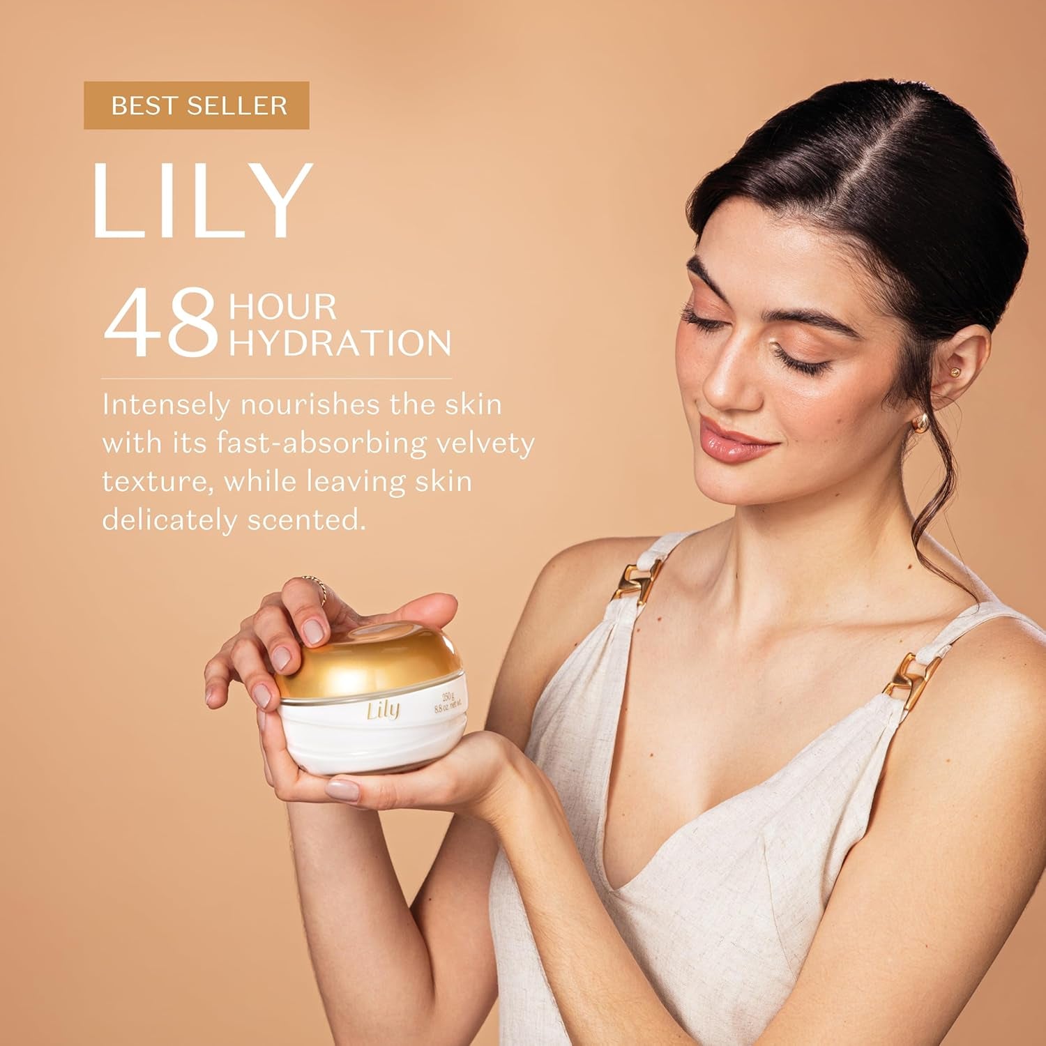 Lily Cream Satin Body Moisturizer [Lily Creme Acetinado Hidratante Corporal] 250G by