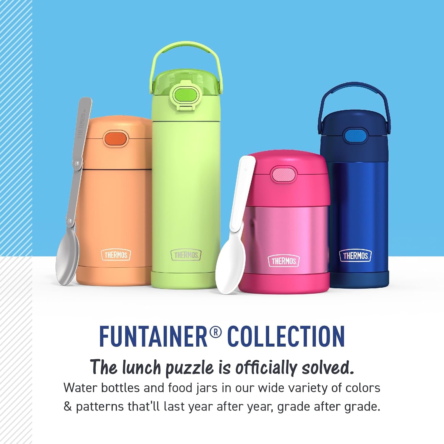 12-Ounce Funtainer Bottle, Blue