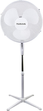 PEDESTAL COOLING FAN DESK FANS ADJUSTABLE STAND STANDING HOME OFFICE by Nuovva