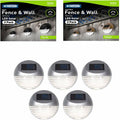 3 X Solar Led Step Fence Wall Path Lights Outdoor Garden Lights Waterproof Auto