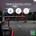 30mm Sprung PRO Rubber Gym Floor Tile