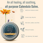 - All-Natural Skin Balm - Calendula Salve - Soothes Rashes, Itching, Dry Skin, Eczema, Cruelty Free, Plastic Free, Handmade in the UK - 100Ml