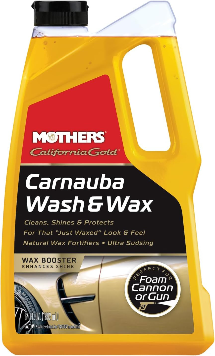 MO-05674 California Gold Carnauba Wash and Wax Car Shampoo, 64 Oz.