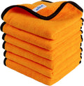 Professional Premium Microfiber Towels for Household Cleaning and Car Washing, Dual-Sided Auto Detailing Towels, Gold, 15.7 X 23.6 Inch, 6 Pack