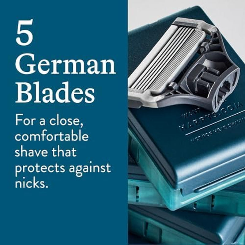 Razor Blades Men, Pack of 10 Razor Blade Refills with Precision Trimmer, 5 Anti-Friction Blades, Suitable for Mailbox