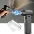 Jet Fan Dry Mini Blower Ultra-Powerful 130,000 RPM with a Rag– Versatile Turbo Jet Blower, and Compact with Extended Battery Life, Adjustable Airflow, 13 Precision Blades, and Fast Type-C Charging