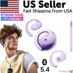 Translator Earbuds 150 Languages Real Time Translation Bluetooth 5.4 Headset US