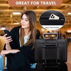 Computer Bag Laptop Bag for Women Cute PU Laptop Messenger Bag for Work College,Black
