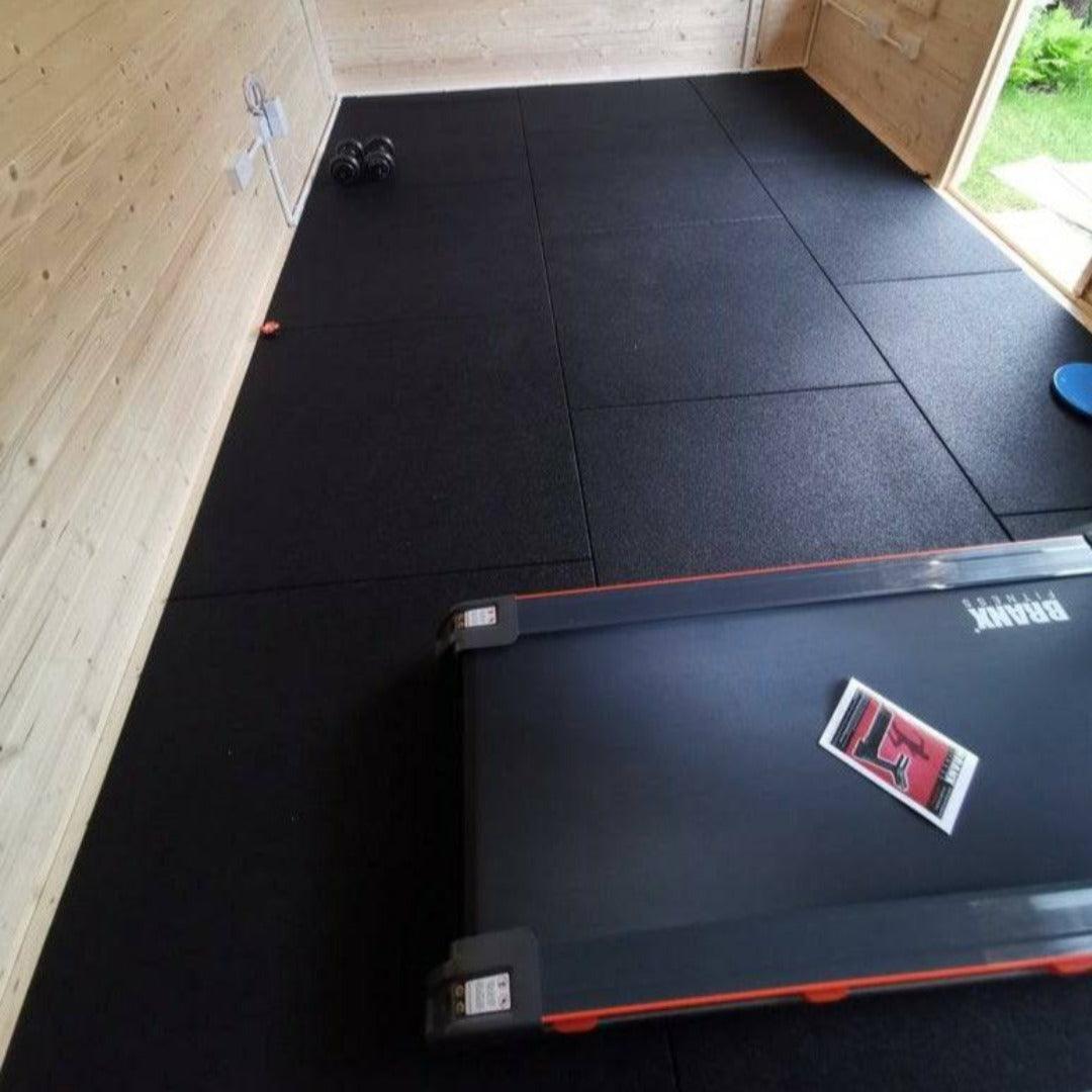 30mm Sprung PRO Rubber Gym Floor Tile
