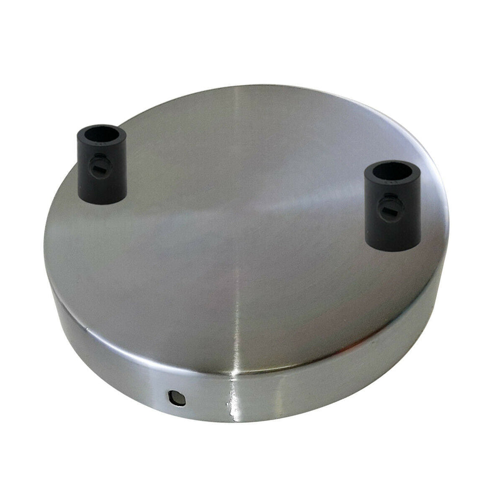 Satin Nickel Multi-Outlet Ceiling Rose — 120mm
