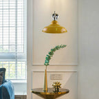 Yellow Industrial Metal Wall Light