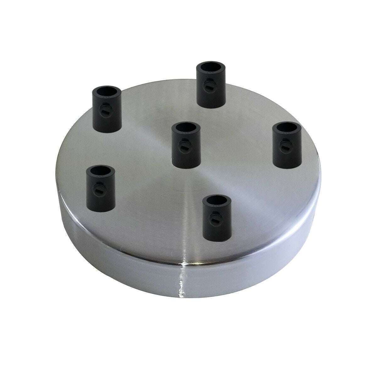 Satin Nickel Multi-Outlet Ceiling Rose — 120mm