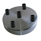 Satin Nickel Multi-Outlet Ceiling Rose — 120mm