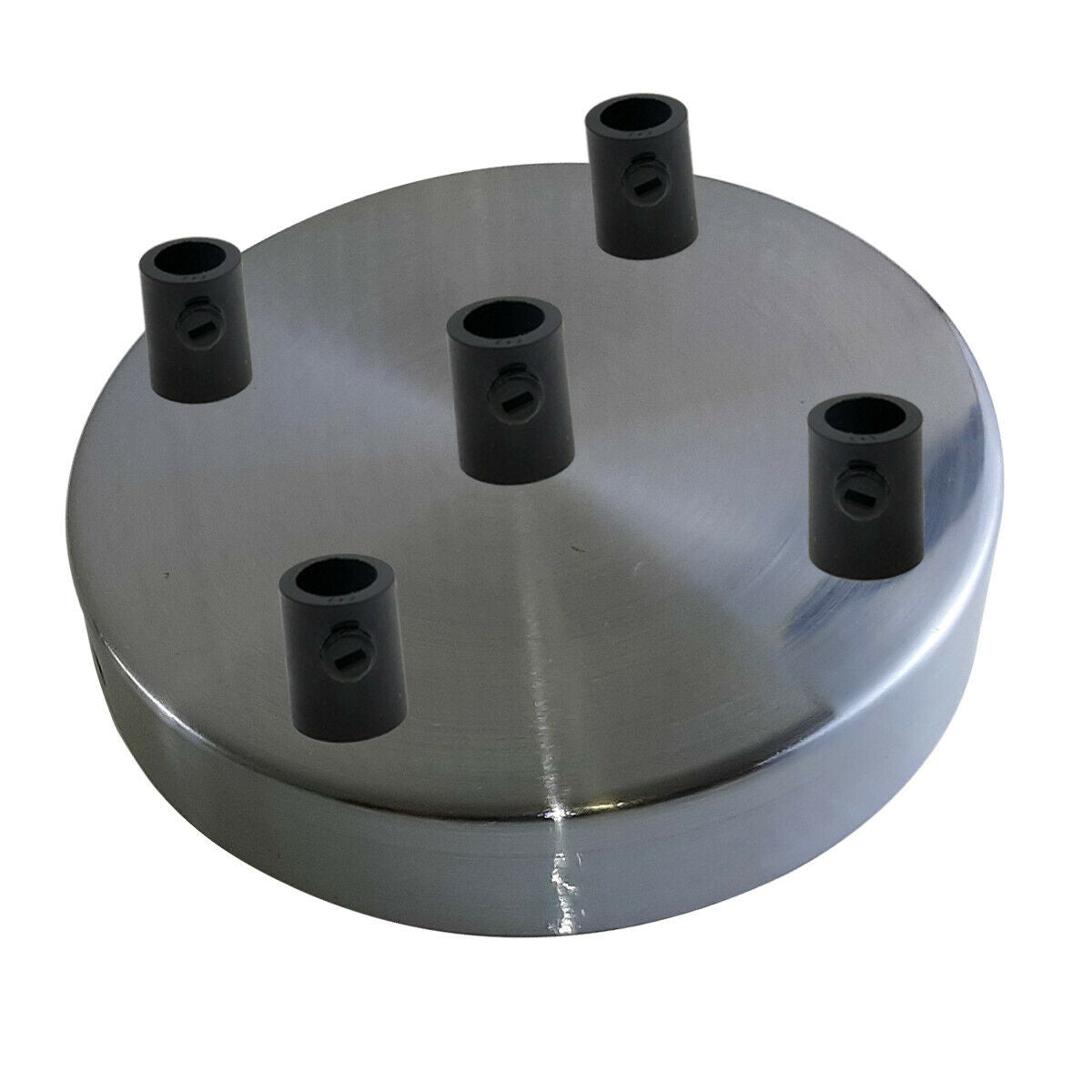 Satin Nickel Multi-Outlet Ceiling Rose — 120mm